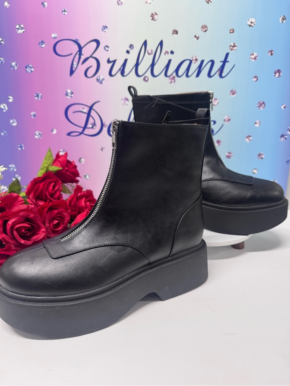🖤NWT/NWB PLATFORM ZIP BOOTS - Picture 2 of 8